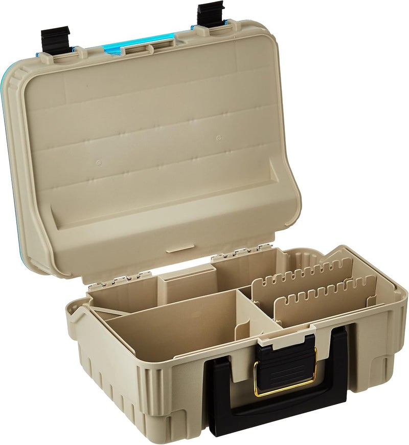 PLANO 1349-00 Two Level Magnum 3449 Tackle Box, Sandstone/Blue, One Size - Image 3